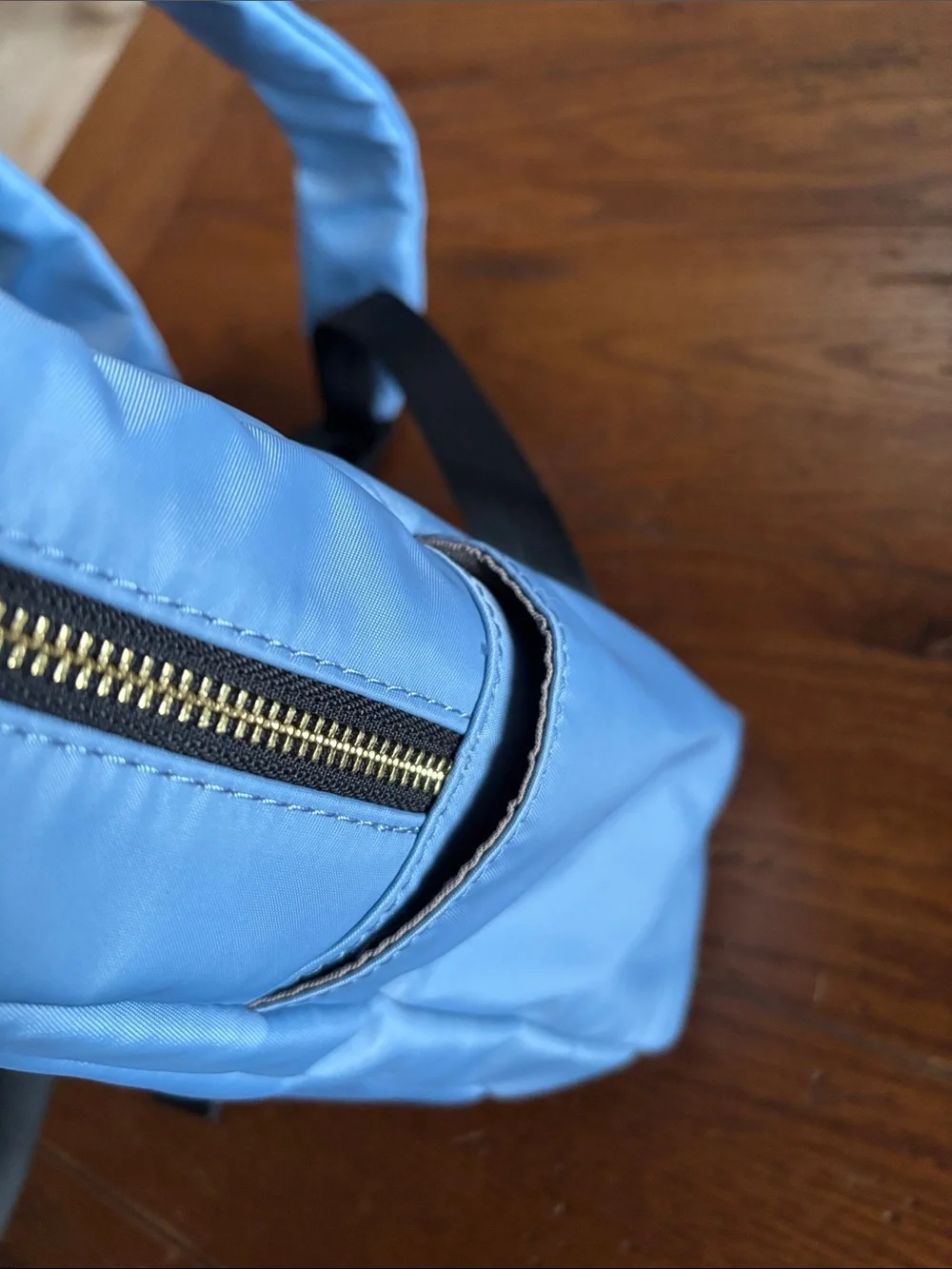 Tutilo New York Commuter Backpack Light Blue Nylon Black Travel Bag Like New